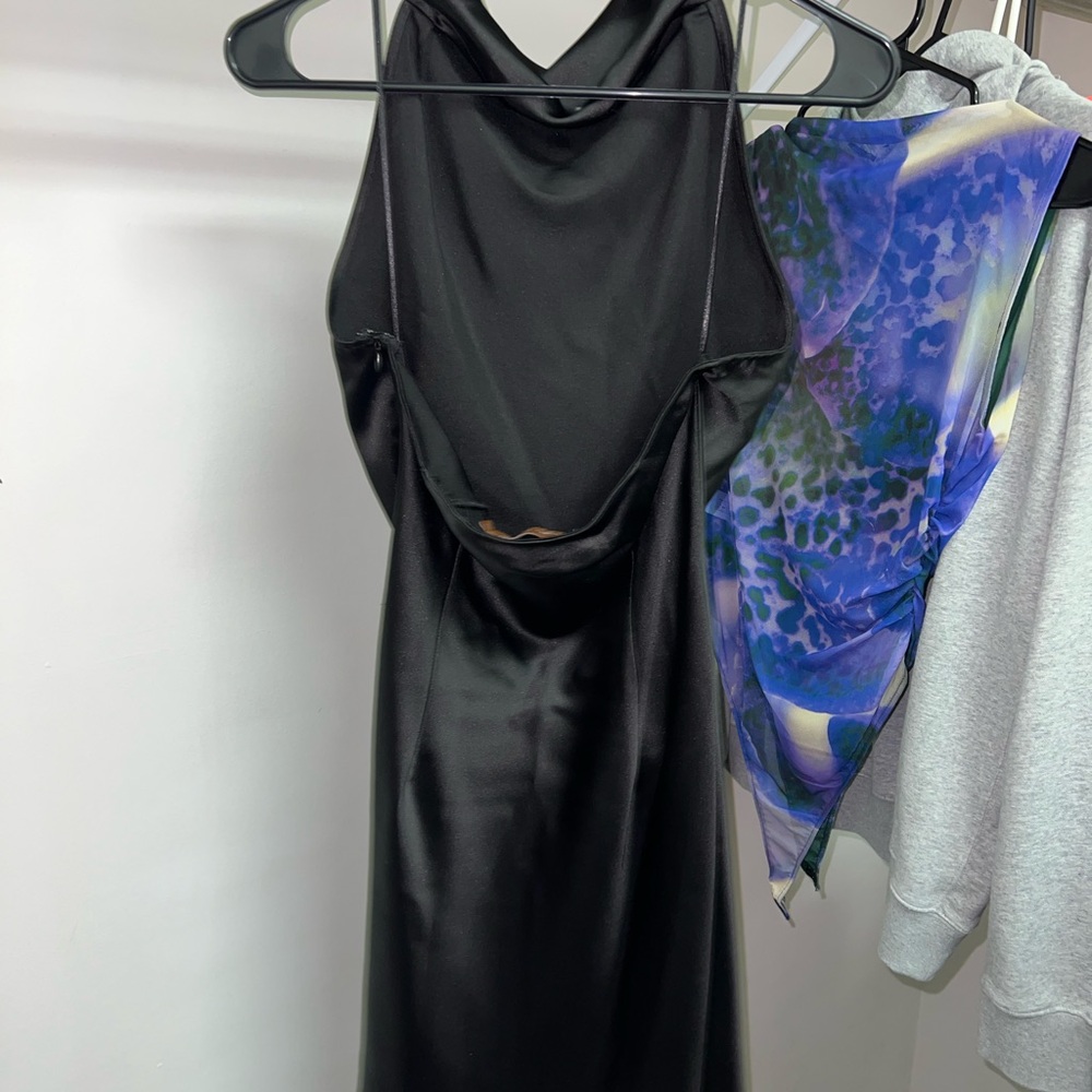 Satin Backless Dress - Picture 2 of 4